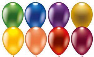8 Metallic Balloons 