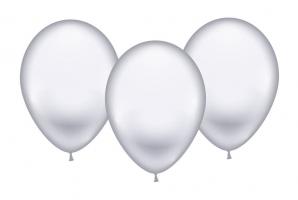 8 Ballons weiß 