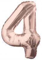1 Foil Balloon Number 4  rose gold-special price 