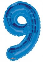 1 Foil Balloon Number 9  blue- special price 