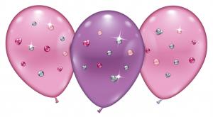 4 Ballons/ Balloons " Pink Jewels" 