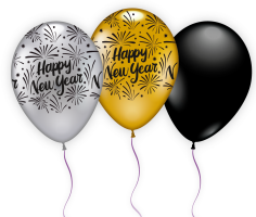 6 Balloons Happy New Year 