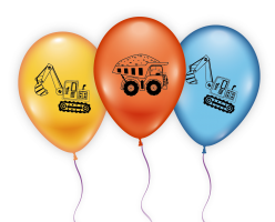 6 Ballons Baustelle/Balloons construction 