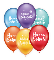 18 Ballons/Balloons Endlich Schulkind 