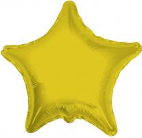 10 Foil Balloons star gold 
