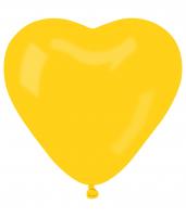50 Herzballons gelb 