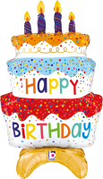 1 Birthday Kuchen Bunt/Cake colourful 74 cm/29" Air Balloon 