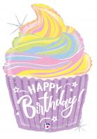 1 Folienballon Pastell 68 cm/Pastel 27 "" Birthday Cake " 