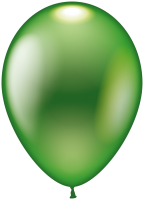 100 Ballons metallic grün 