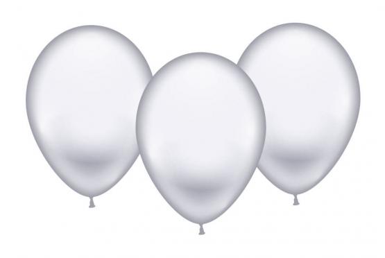8 Ballons weiß 