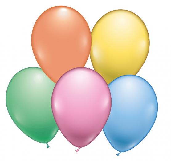 8 Pastell- Ballons sortiert / Pastel Balloons 