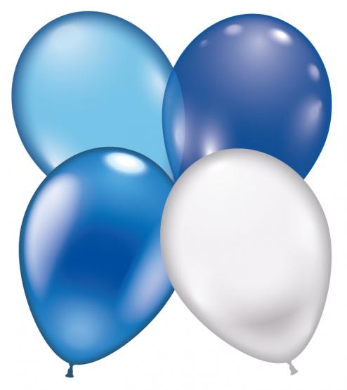 16 Ballons Home-Party-Mix blau/blue 