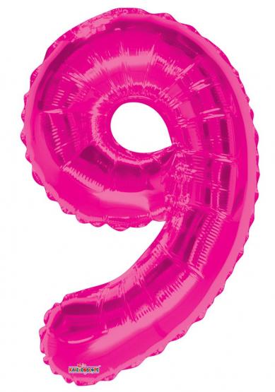 1 Foil Balloon Number 9  pink - special price 
