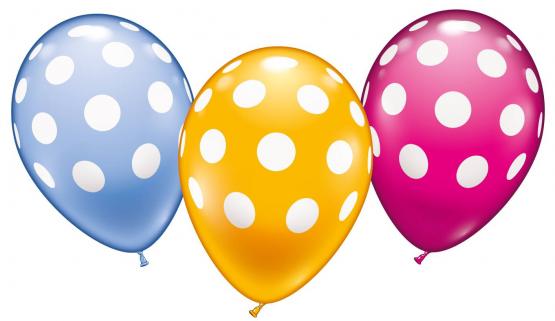 6 Ballons "Polka Dots" 