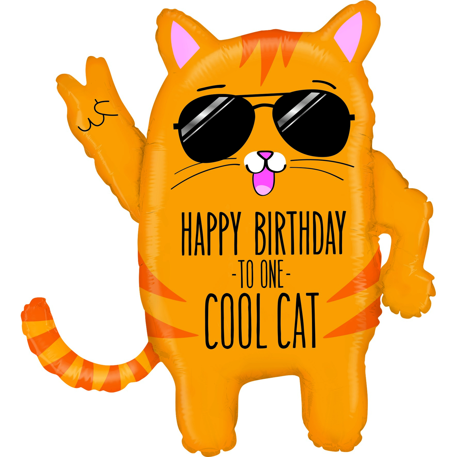 logboek dubbele Verenigen Karaloon Shop | 1 Foil Balloon Cool Cat Birthday