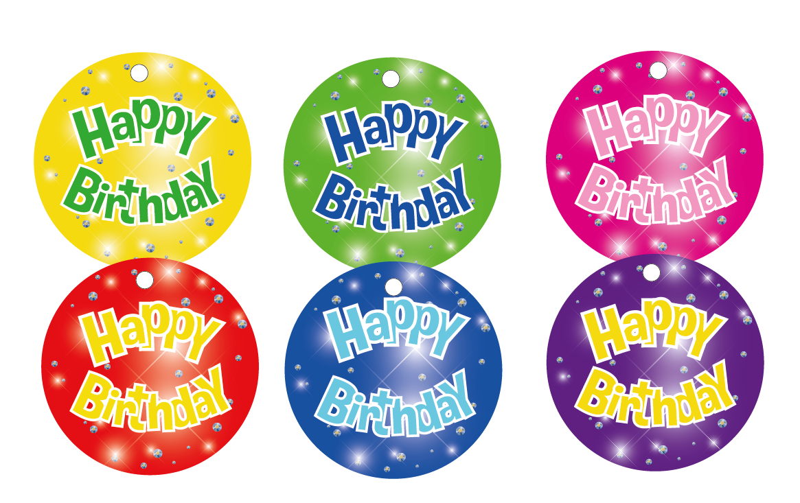 100 Ballongewichte Öko./Balloon weights Eco ass. 9,5 g Happy Birthday